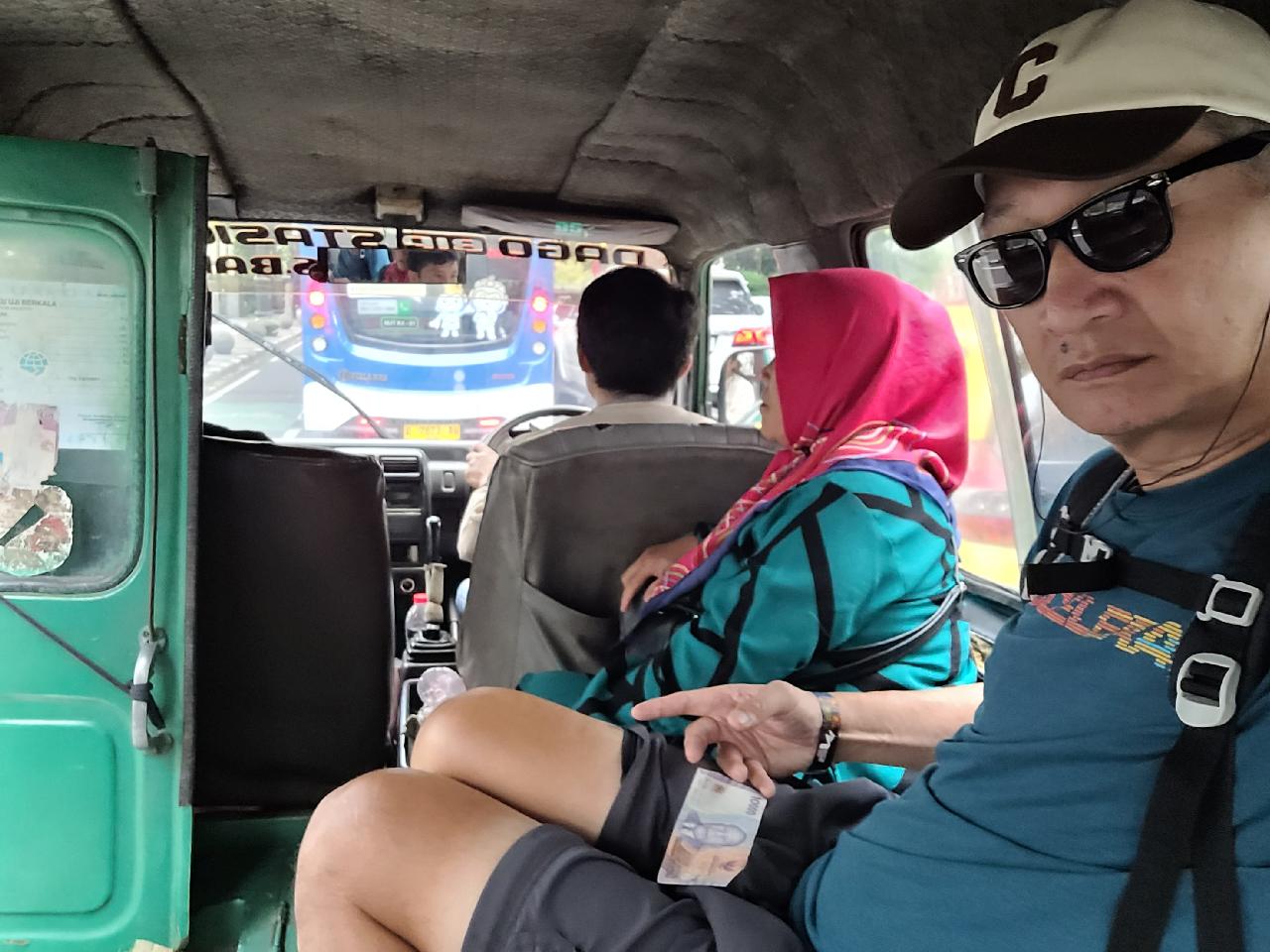 Riding in an angkot